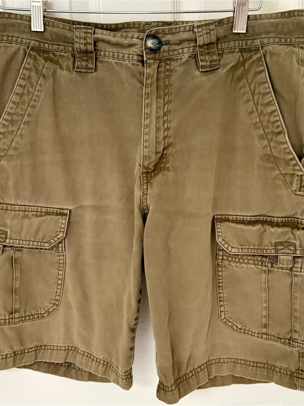 Columbia Sportswear Mens Brown Khaki Cotton Cargo Shorts 32W Utility Rugged